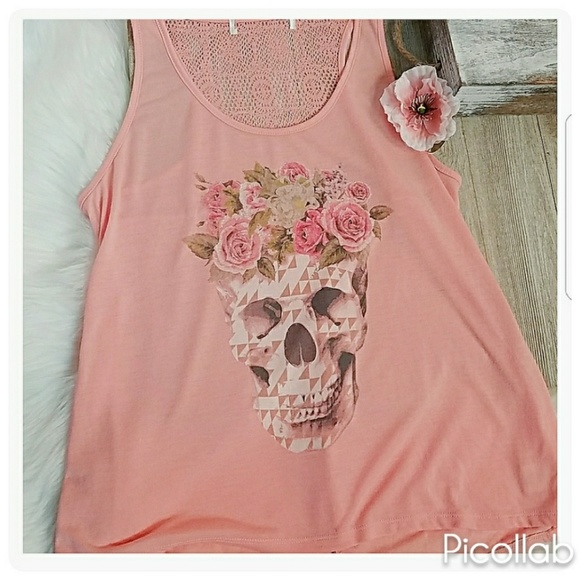 Peachy "Floral Skull" Tank - Picture 5 of 5